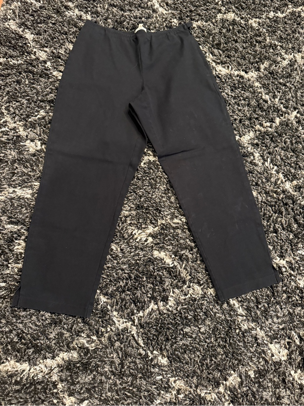 Eileen Fisher Black Cropped Ankle Pants
